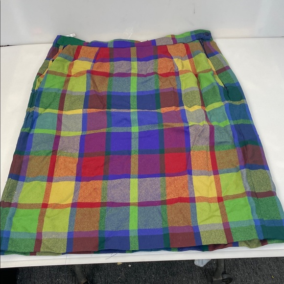 Avoca of Scotland Colorful Plaid Two-Piece Set marked size S jacket and skirt - Picture 12 of 16